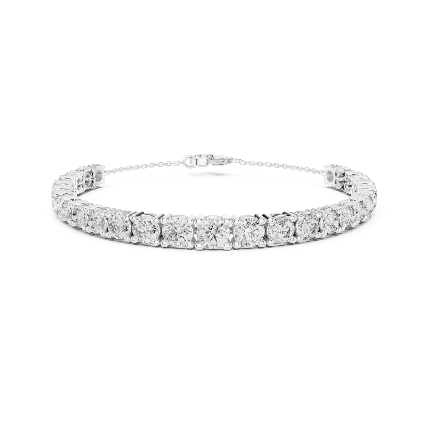 7.14Ct Round Cut High Quality Lab Grown Diamond Vintage Cluster Sparkling Dainty Charm Bracelet For Women's - HIGHCARAT DIAMONDS