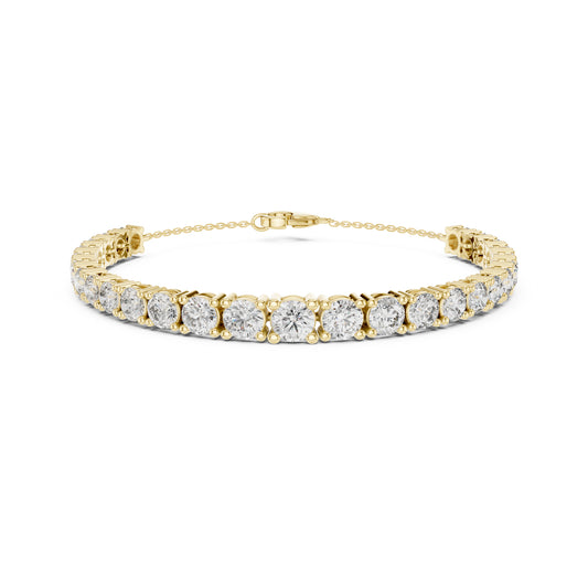 7.14Ct Round Cut High Quality Lab Grown Diamond Vintage Cluster Sparkling Dainty Charm Bracelet For Women's - HIGHCARAT DIAMONDS