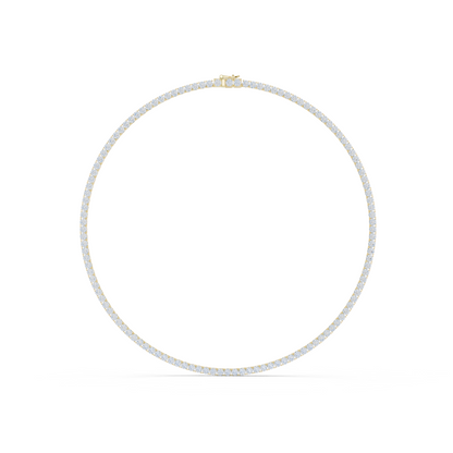 7.21 Ct Natural & Lab Grown Round Shape 10k Solid Gold Stunning Wadding Wear Diamond Necklace - HIGHCARAT DIAMONDS