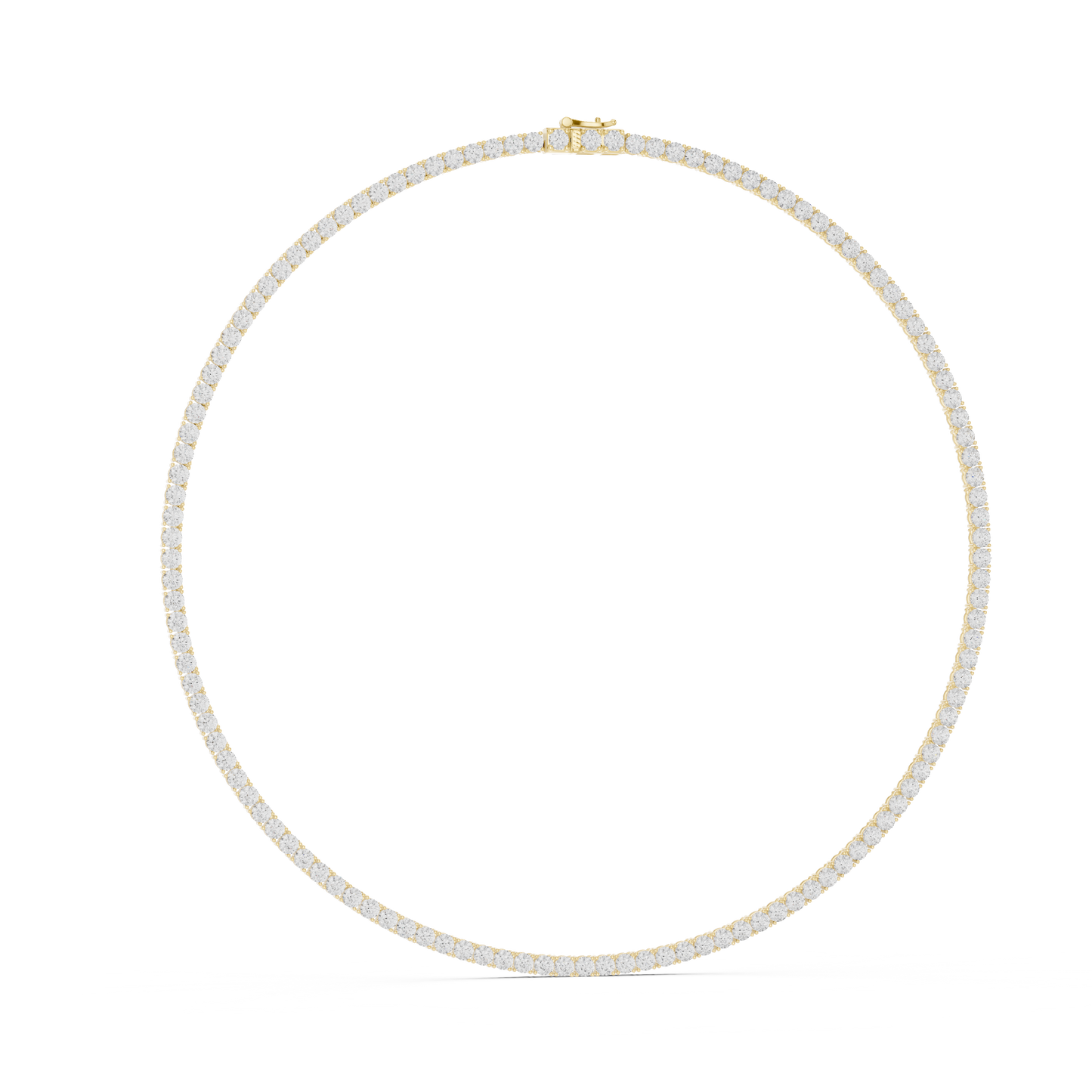 7.21 Ct Natural & Lab Grown Round Shape 10k Solid Gold Stunning Wadding Wear Diamond Necklace - HIGHCARAT DIAMONDS