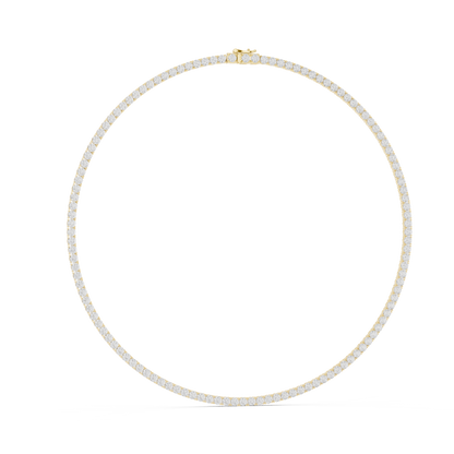 7.21 Ct Natural & Lab Grown Round Shape 10k Solid Gold Stunning Wadding Wear Diamond Necklace - HIGHCARAT DIAMONDS