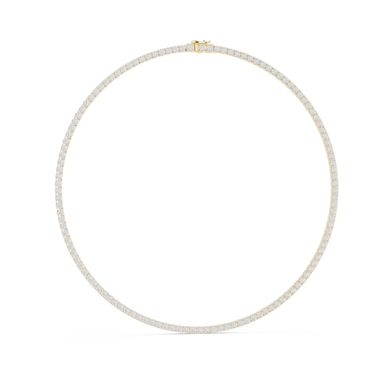 7.21 Ct Natural & Lab Grown Round Shape 10k Solid Gold Stunning Wadding Wear Diamond Necklace - HIGHCARAT DIAMONDS