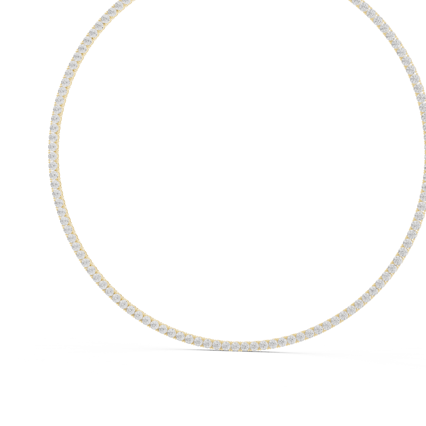 7.21 Ct Natural & Lab Grown Round Shape 10k Solid Gold Stunning Wadding Wear Diamond Necklace - HIGHCARAT DIAMONDS