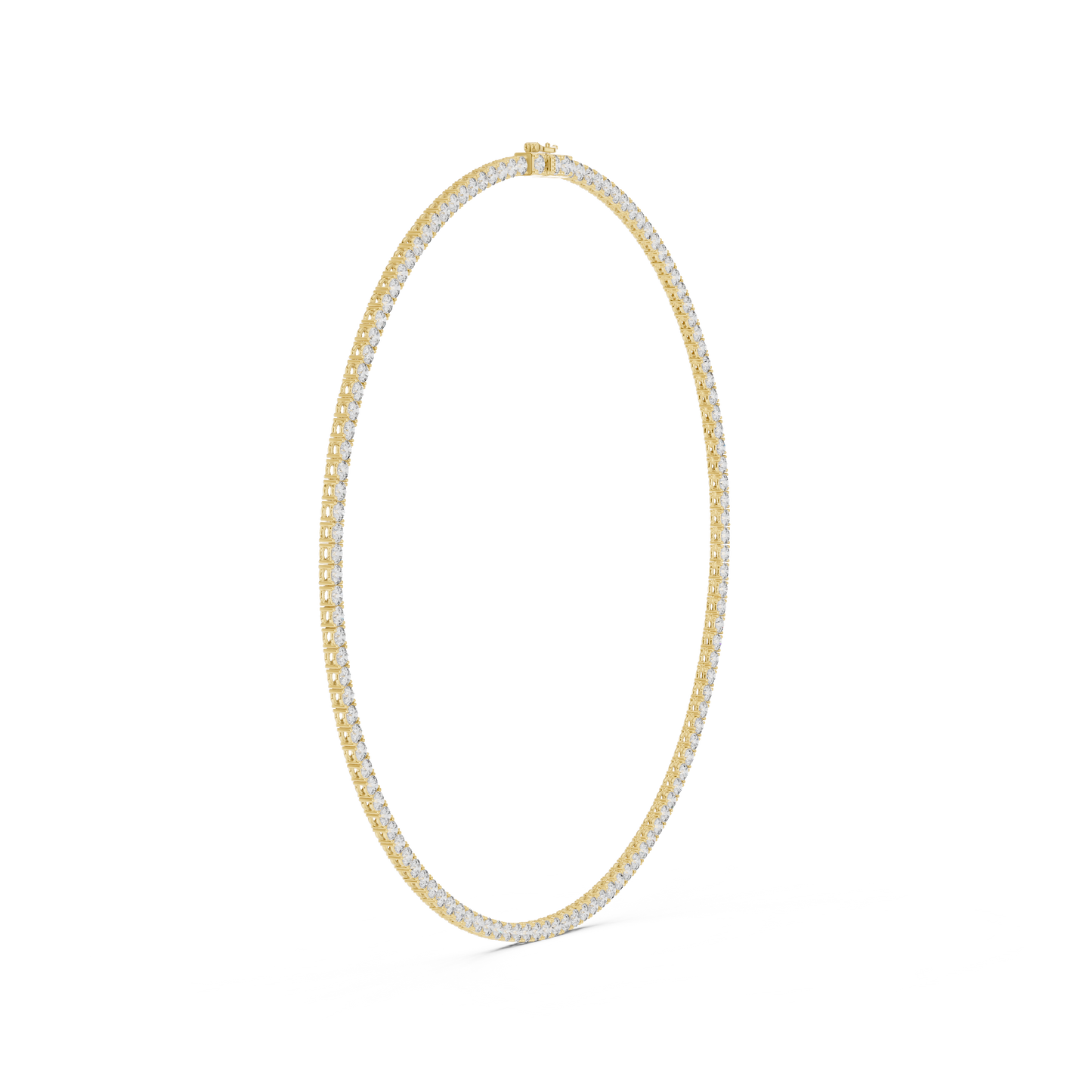 7.21 Ct Natural & Lab Grown Round Shape 10k Solid Gold Stunning Wadding Wear Diamond Necklace - HIGHCARAT DIAMONDS