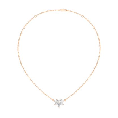 7 Stone Marquise Shape Natural-lab Grown Diamond Pendant For Women Birthday gift