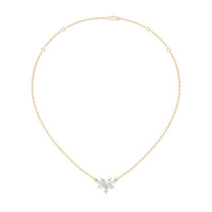 7 Stone Marquise Shape Natural-lab Grown Diamond Pendant For Women Birthday gift