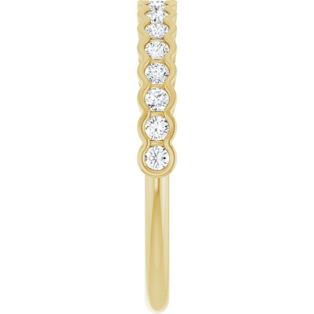 14K Yellow 1/4 CTW Lab-Grown Diamond Anniversary Band