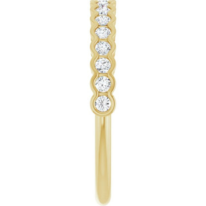 14K Yellow 1/4 CTW Lab-Grown Diamond Anniversary Band
