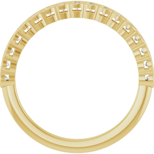 14K Yellow 1/4 CTW Lab-Grown Diamond Anniversary Band
