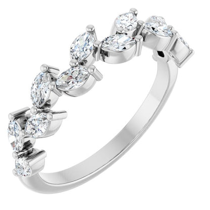 14K White 5/8 CTW Lab-Grown Diamond Anniversary Band