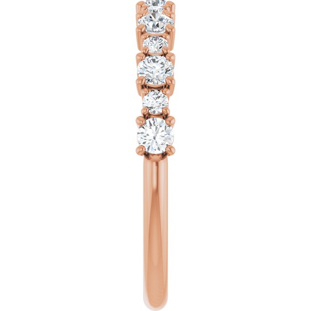 14K Rose 1/2 CTW Lab-Grown Diamond Anniversary Band