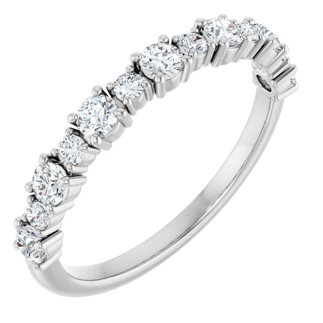 14K Rose 1/2 CTW Lab-Grown Diamond Anniversary Band