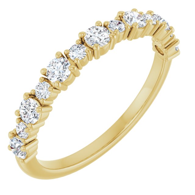 14K Rose 1/2 CTW Lab-Grown Diamond Anniversary Band