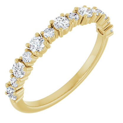 14K Rose 1/2 CTW Lab-Grown Diamond Anniversary Band
