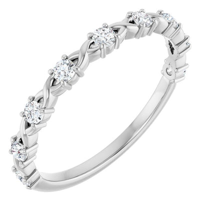 14K Rose 1/4 CTW Lab-Grown Diamond Anniversary Band