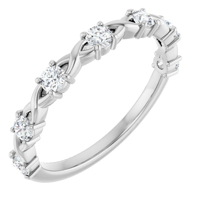 14K Rose 1/4 CTW Lab-Grown Diamond Anniversary Band