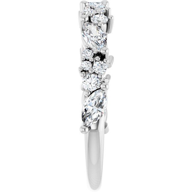 14K White 1 CTW Lab-Grown Diamond Anniversary Band