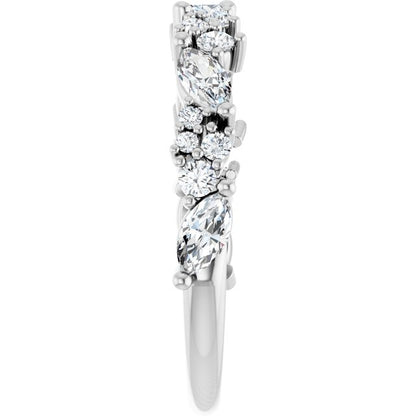 14K White 1 CTW Lab-Grown Diamond Anniversary Band