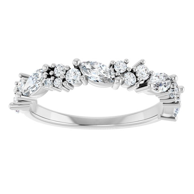 14K White 1 CTW Lab-Grown Diamond Anniversary Band