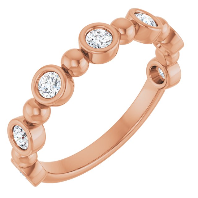 14K Rose 1/5 CTW Lab-Grown Diamond  Anniversary Band