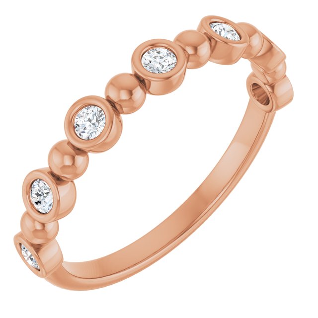 14K Rose 1/5 CTW Lab-Grown Diamond  Anniversary Band