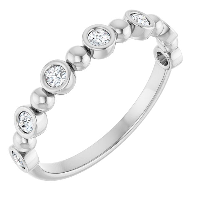 14K Rose 1/5 CTW Lab-Grown Diamond  Anniversary Band