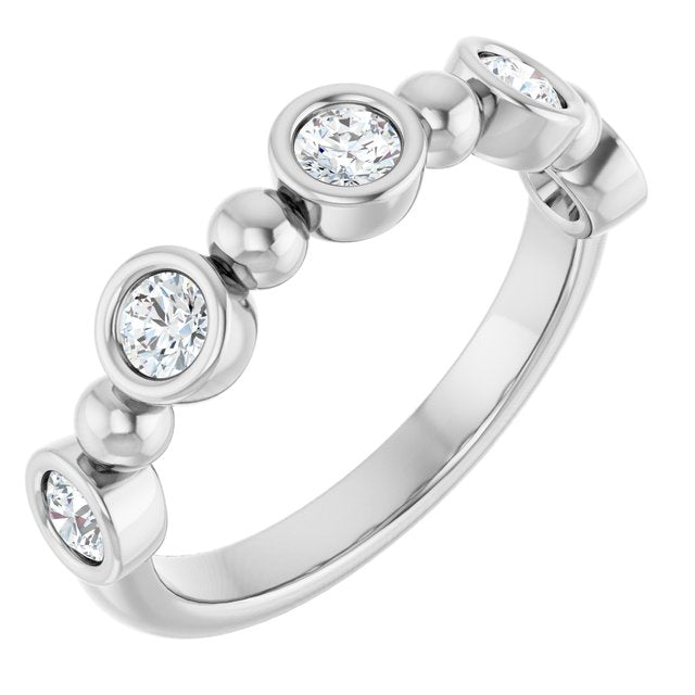 14K Rose 1/5 CTW Lab-Grown Diamond  Anniversary Band