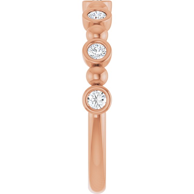 14K Rose 1/5 CTW Lab-Grown Diamond  Anniversary Band