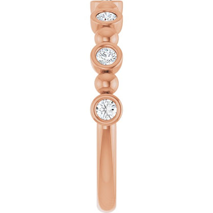 14K Rose 1/5 CTW Lab-Grown Diamond  Anniversary Band