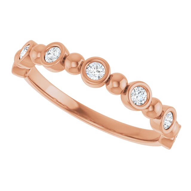 14K Rose 1/5 CTW Lab-Grown Diamond  Anniversary Band
