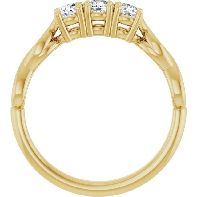 14K Yellow 3/8 CTW Lab-Grown Diamond Anniversary Band