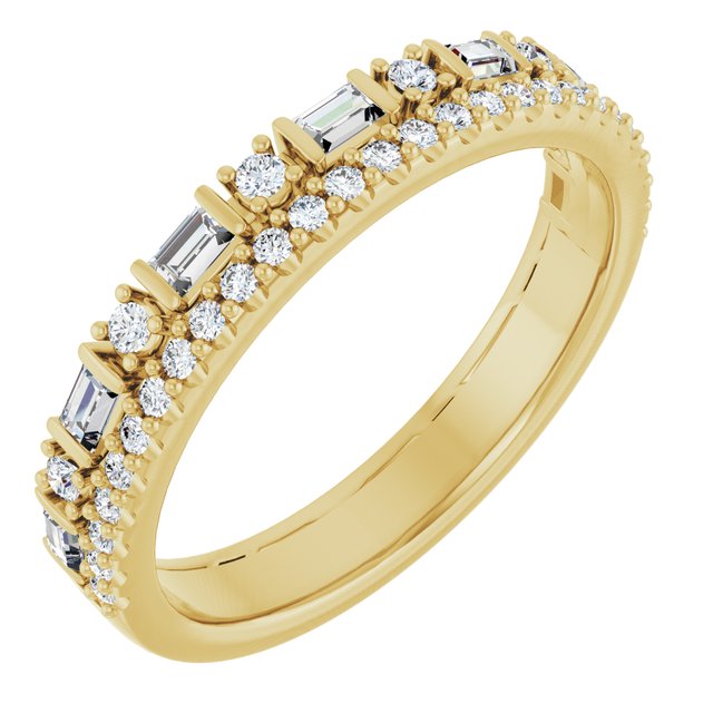 14K White 1/2 CTW Lab-Grown Diamond Anniversary Band