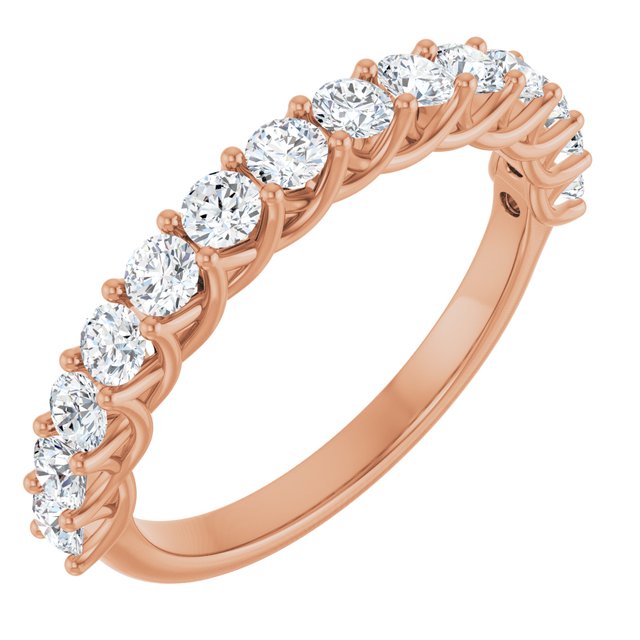 14K Rose 1/2 CTW Lab-Grown Diamond Anniversary Band