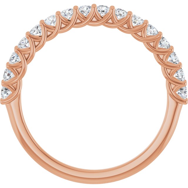 14K Rose 1/2 CTW Lab-Grown Diamond Anniversary Band