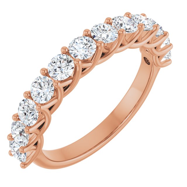 14K Rose 1/2 CTW Lab-Grown Diamond Anniversary Band
