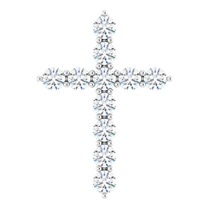 14K Yellow 1/4 CTW Lab-Grown Diamond Cross Pendant