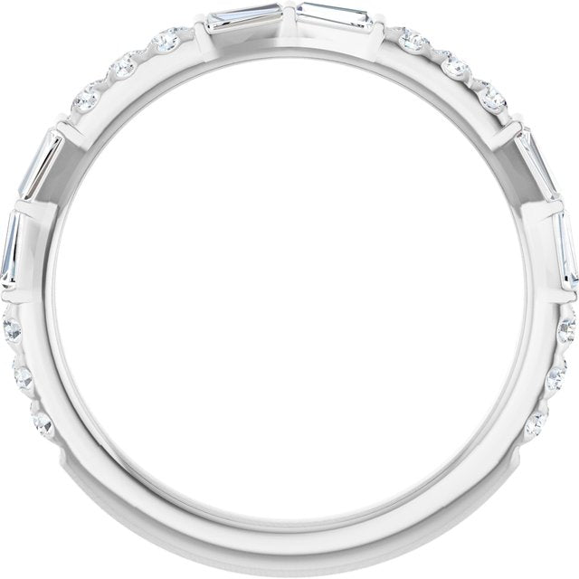 14K White 3/8 CTW Lab-Grown Diamond Anniversary Band