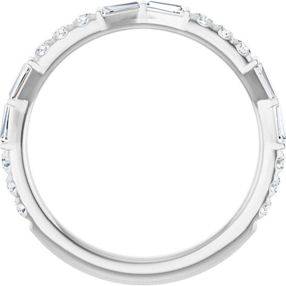 14K White 3/8 CTW Lab-Grown Diamond Anniversary Band