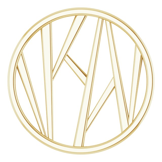 14K White Family Pendant