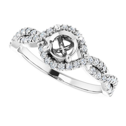 14k-white--round-1/4-ctw-natural-diamond-semi-set-engagement-ring
