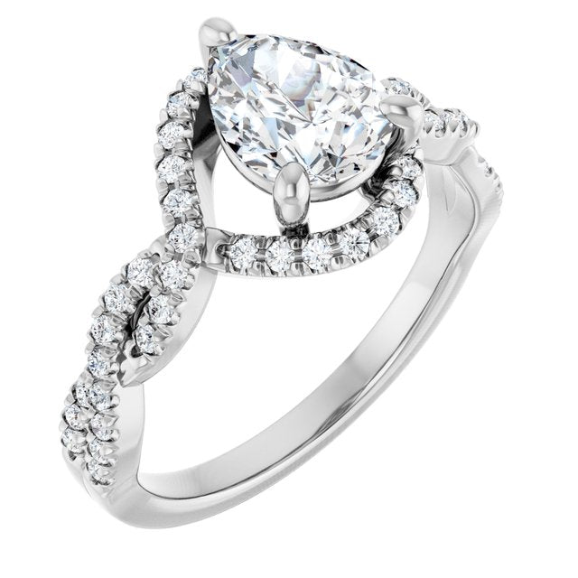 14k-white--round-1/4-ctw-natural-diamond-semi-set-engagement-ring