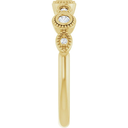 14K Yellow 1/8 CTW Lab-Grown Diamond  Anniversary Band