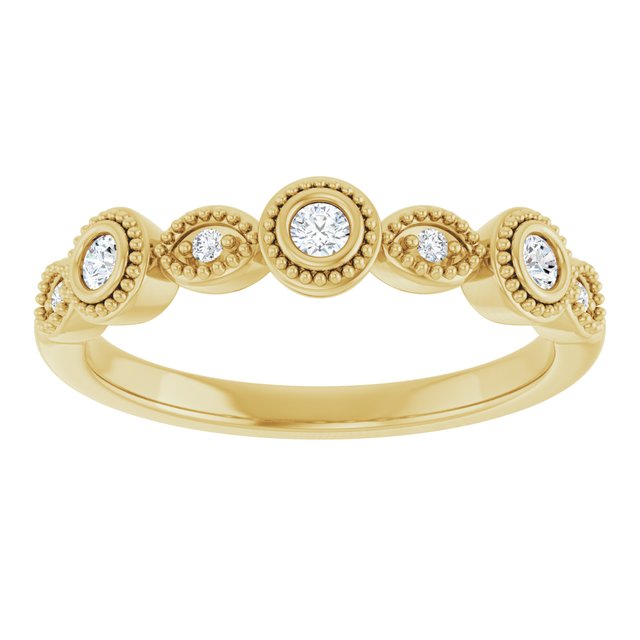 14K Yellow 1/8 CTW Lab-Grown Diamond  Anniversary Band