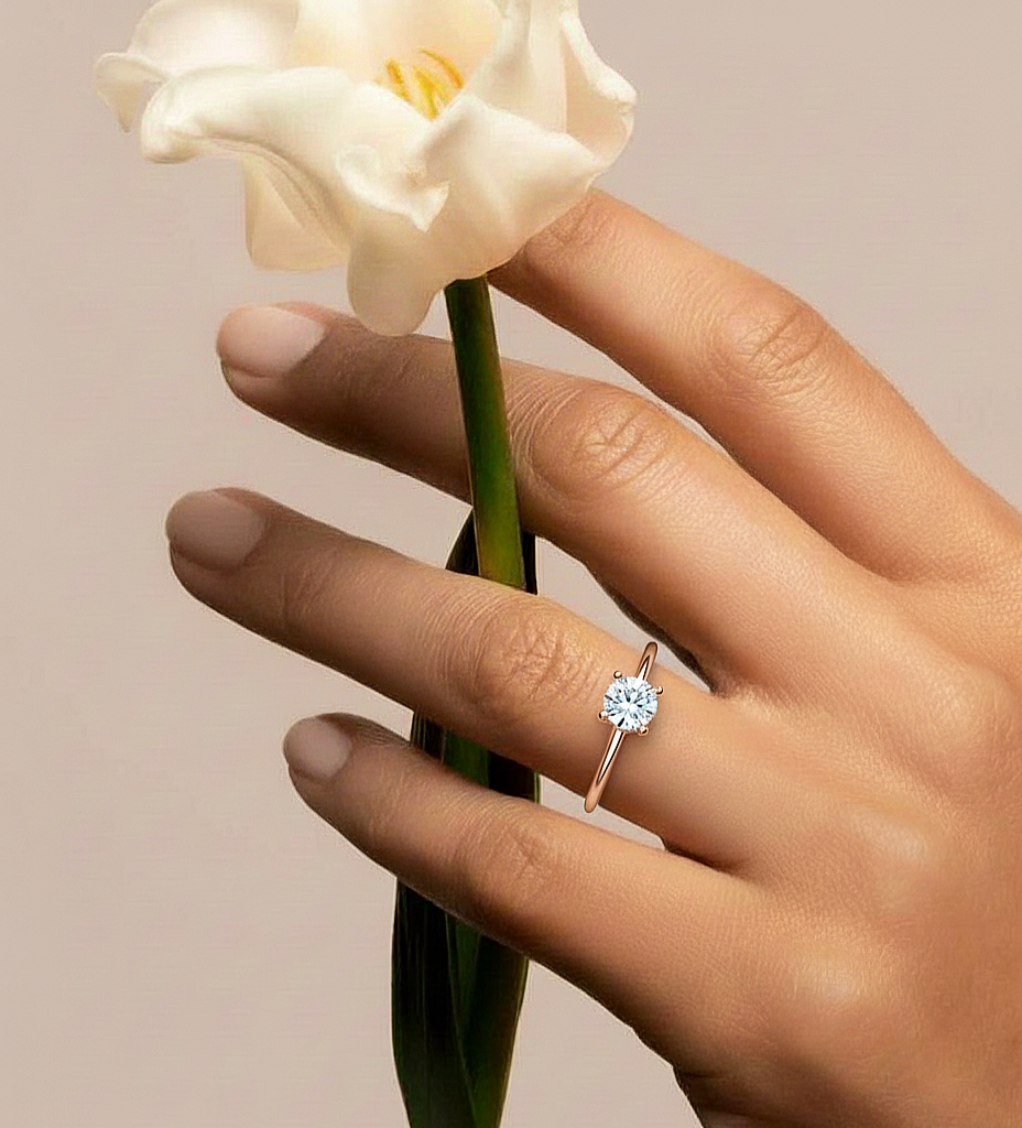 Lab Grown Round Brilliant Cut Diamond Ring