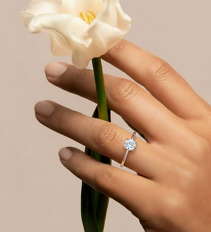 Lab Grown Round Brilliant Cut Diamond Ring