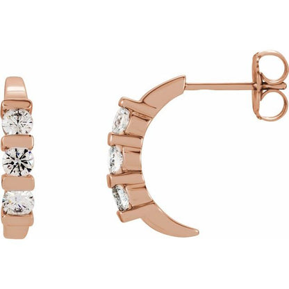 14K White 1/2 CTW Lab-Grown Diamond Earrings