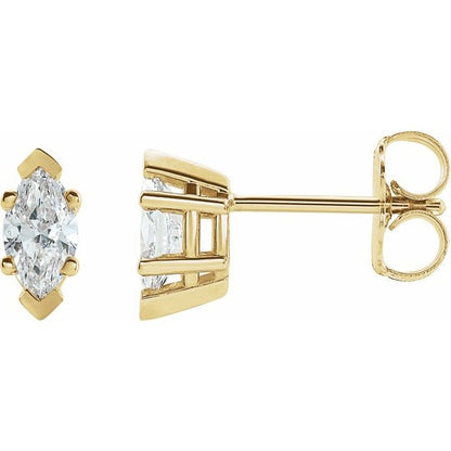 14K Yellow 1/2 CTW Lab-Grown Diamond Earrings