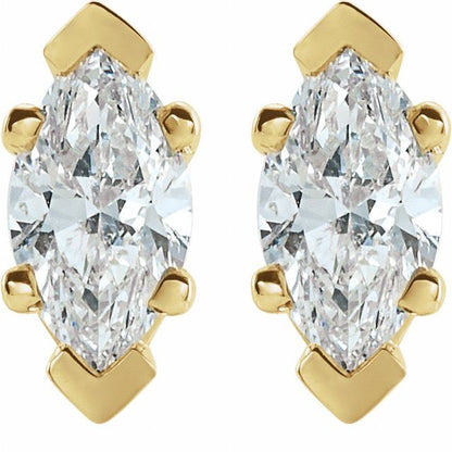 14K Yellow 1/2 CTW Lab-Grown Diamond Earrings