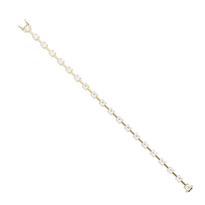 Floating Lab Grown Round Diamond Line Bracelet