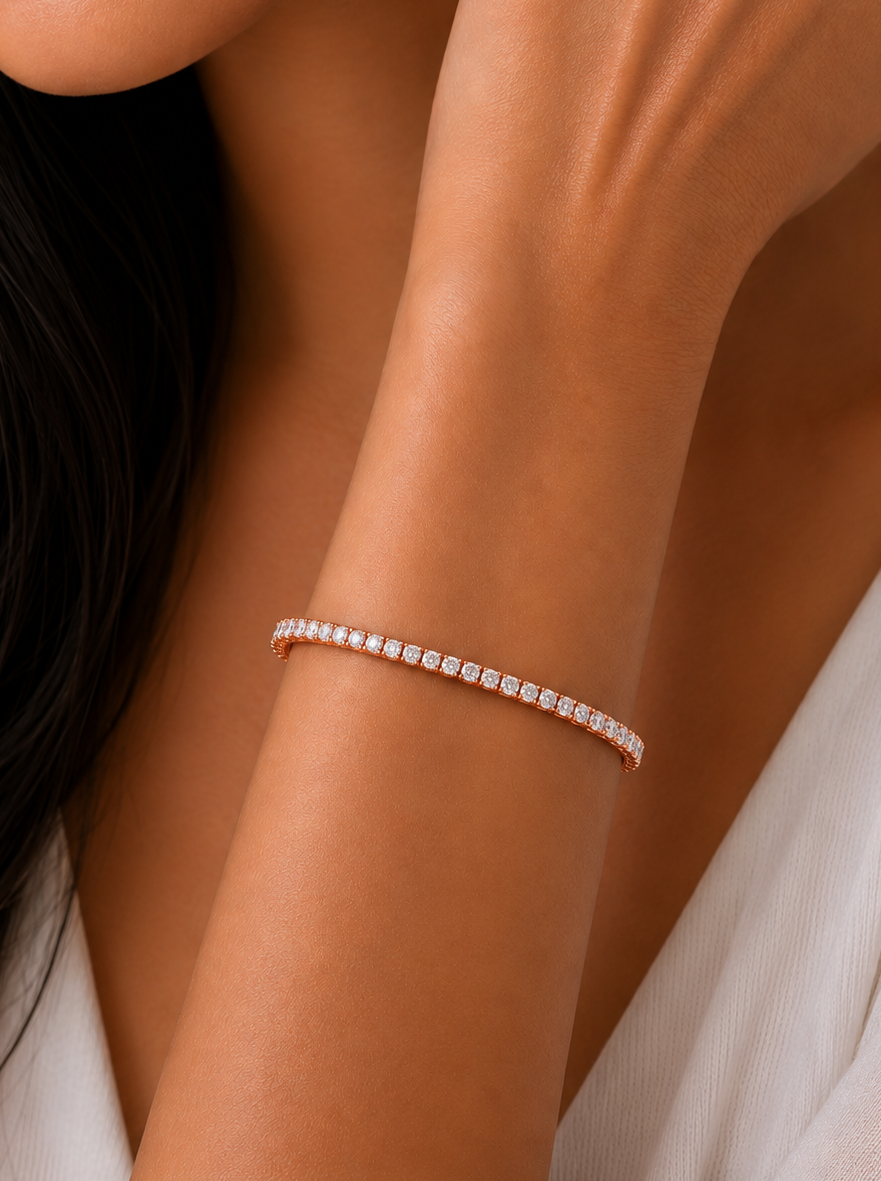 1.92 Ct Round Cut Diamond Prong Set Bracelet